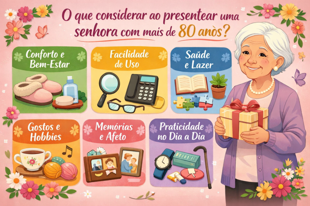 presentear uma senhora com mais de 80 anos