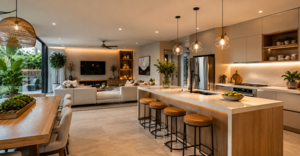 Cozinhas integradas: Ideias que transformam a casa