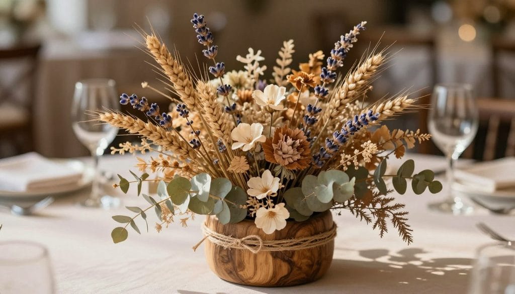 como decorar com flores secas